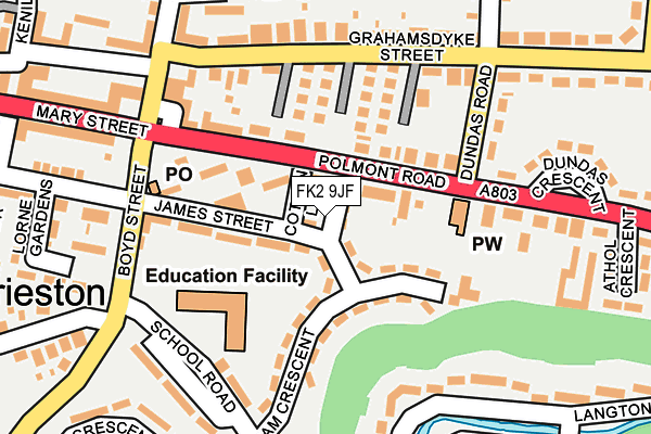 FK2 9JF map - OS OpenMap – Local (Ordnance Survey) FK2 9JF map - OS OpenMap – Local (Ordnance Survey)