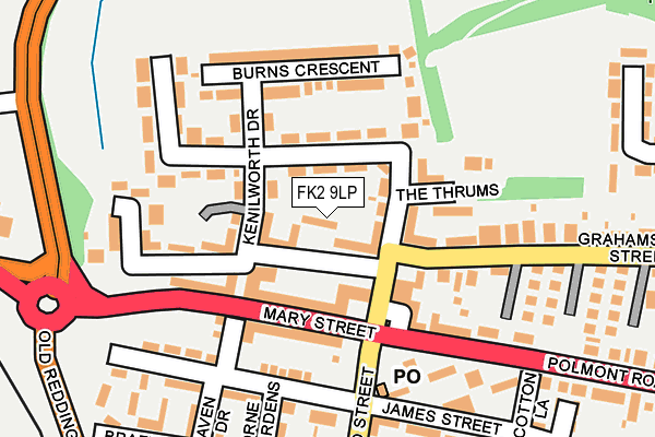 FK2 9LP map - OS OpenMap – Local (Ordnance Survey) FK2 9LP map - OS OpenMap – Local (Ordnance Survey)