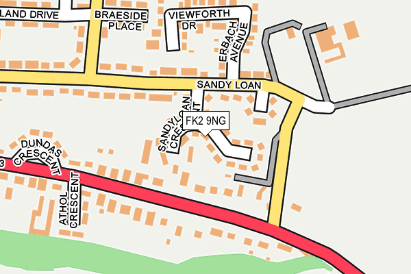 FK2 9NG map - OS OpenMap – Local (Ordnance Survey) FK2 9NG map - OS OpenMap – Local (Ordnance Survey)