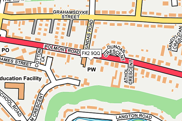 FK2 9QQ map - OS OpenMap – Local (Ordnance Survey)