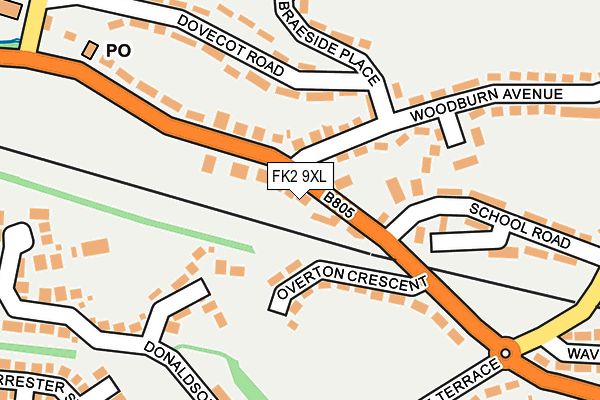 FK2 9XL map - OS OpenMap – Local (Ordnance Survey) FK2 9XL map - OS OpenMap – Local (Ordnance Survey)