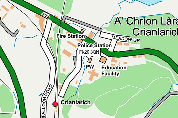 FK20 8QN map - OS OpenMap – Local (Ordnance Survey) FK20 8QN map - OS OpenMap – Local (Ordnance Survey)
