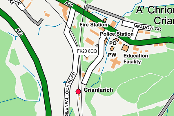 FK20 8QQ map - OS OpenMap – Local (Ordnance Survey) FK20 8QQ map - OS OpenMap – Local (Ordnance Survey)