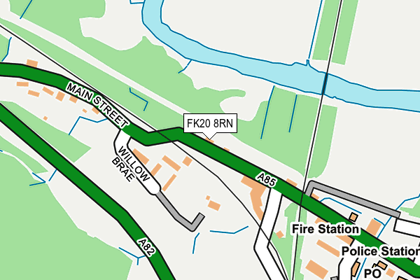 FK20 8RN map - OS OpenMap – Local (Ordnance Survey) FK20 8RN map - OS OpenMap – Local (Ordnance Survey)