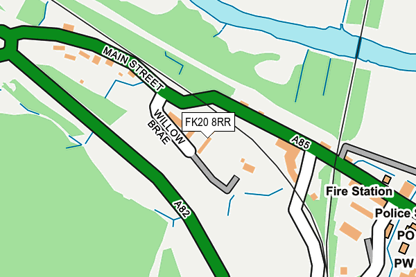FK20 8RR map - OS OpenMap – Local (Ordnance Survey) FK20 8RR map - OS OpenMap – Local (Ordnance Survey)
