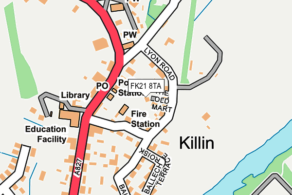 FK21 8TA map - OS OpenMap – Local (Ordnance Survey) FK21 8TA map - OS OpenMap – Local (Ordnance Survey)