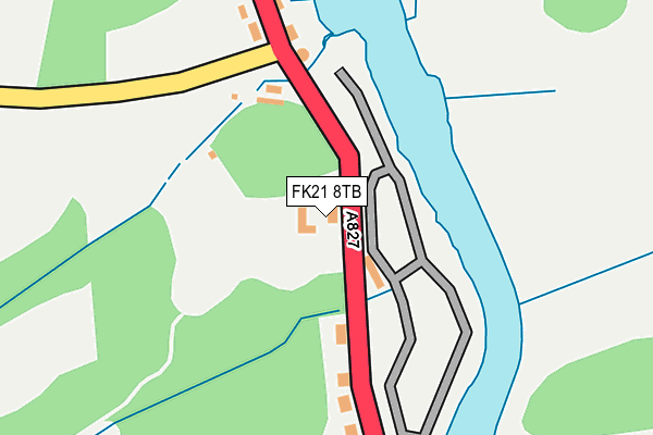 FK21 8TB map - OS OpenMap – Local (Ordnance Survey) FK21 8TB map - OS OpenMap – Local (Ordnance Survey)