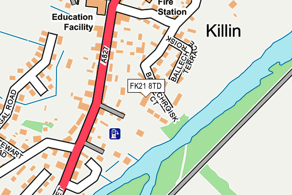 FK21 8TD map - OS OpenMap – Local (Ordnance Survey) FK21 8TD map - OS OpenMap – Local (Ordnance Survey)