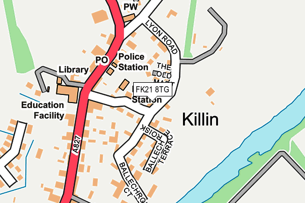 FK21 8TG map - OS OpenMap – Local (Ordnance Survey) FK21 8TG map - OS OpenMap – Local (Ordnance Survey)