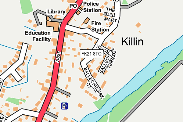 FK21 8TQ map - OS OpenMap – Local (Ordnance Survey) FK21 8TQ map - OS OpenMap – Local (Ordnance Survey)