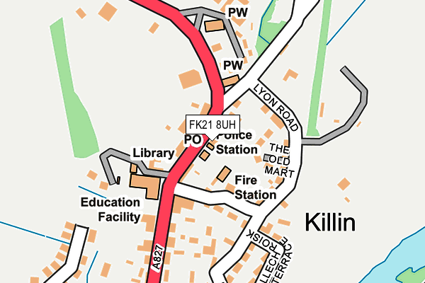 FK21 8UH map - OS OpenMap – Local (Ordnance Survey) FK21 8UH map - OS OpenMap – Local (Ordnance Survey)