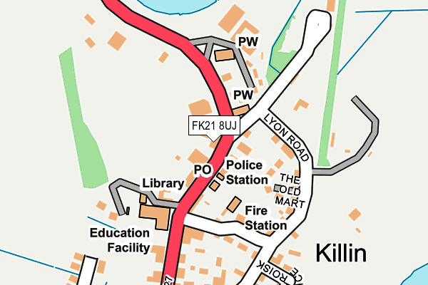 FK21 8UJ map - OS OpenMap – Local (Ordnance Survey) FK21 8UJ map - OS OpenMap – Local (Ordnance Survey)