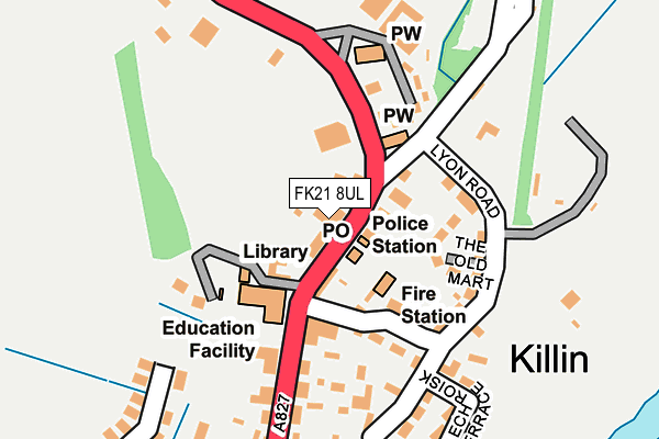 FK21 8UL map - OS OpenMap – Local (Ordnance Survey) FK21 8UL map - OS OpenMap – Local (Ordnance Survey)