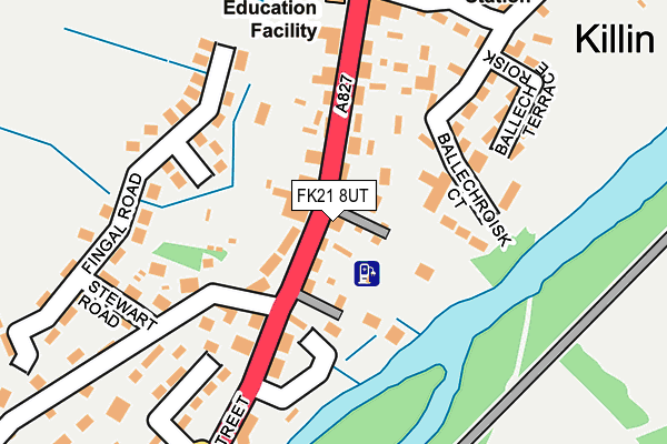 FK21 8UT map - OS OpenMap – Local (Ordnance Survey) FK21 8UT map - OS OpenMap – Local (Ordnance Survey)