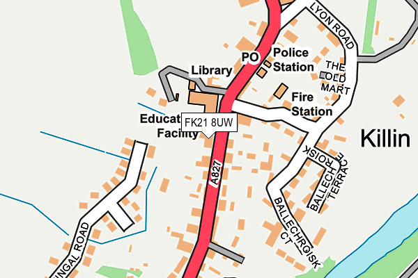 FK21 8UW map - OS OpenMap – Local (Ordnance Survey) FK21 8UW map - OS OpenMap – Local (Ordnance Survey)