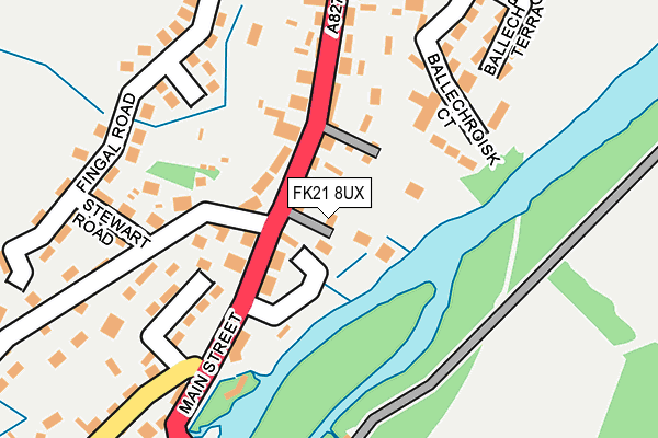 FK21 8UX map - OS OpenMap – Local (Ordnance Survey) FK21 8UX map - OS OpenMap – Local (Ordnance Survey)