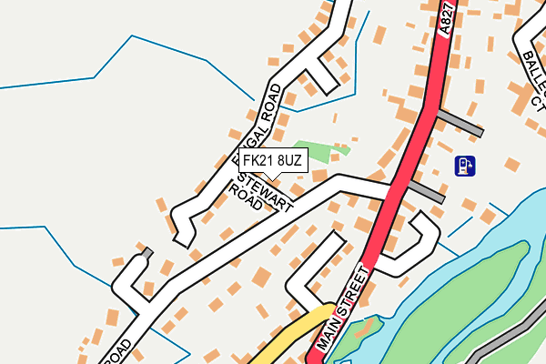 FK21 8UZ map - OS OpenMap – Local (Ordnance Survey) FK21 8UZ map - OS OpenMap – Local (Ordnance Survey)