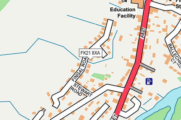 FK21 8XA map - OS OpenMap – Local (Ordnance Survey) FK21 8XA map - OS OpenMap – Local (Ordnance Survey)