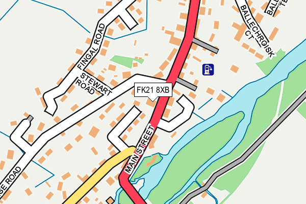 FK21 8XB map - OS OpenMap – Local (Ordnance Survey) FK21 8XB map - OS OpenMap – Local (Ordnance Survey)