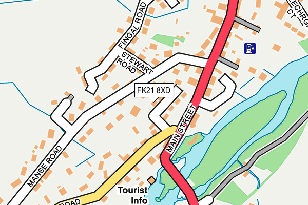 FK21 8XD map - OS OpenMap – Local (Ordnance Survey) FK21 8XD map - OS OpenMap – Local (Ordnance Survey)
