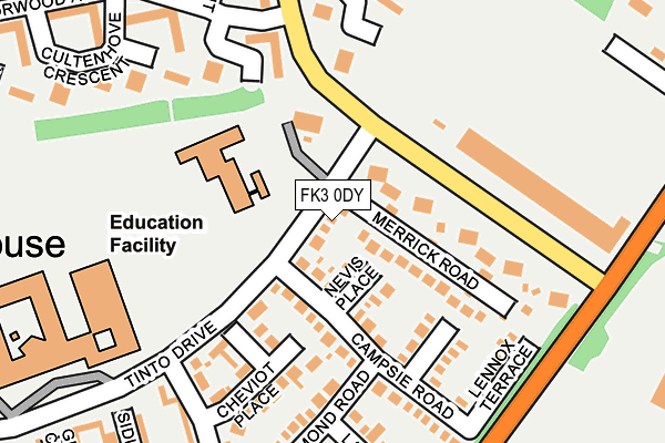 FK3 0DY map - OS OpenMap – Local (Ordnance Survey) FK3 0DY map - OS OpenMap – Local (Ordnance Survey)