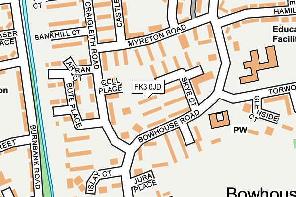 FK3 0JD map - OS OpenMap – Local (Ordnance Survey) FK3 0JD map - OS OpenMap – Local (Ordnance Survey)