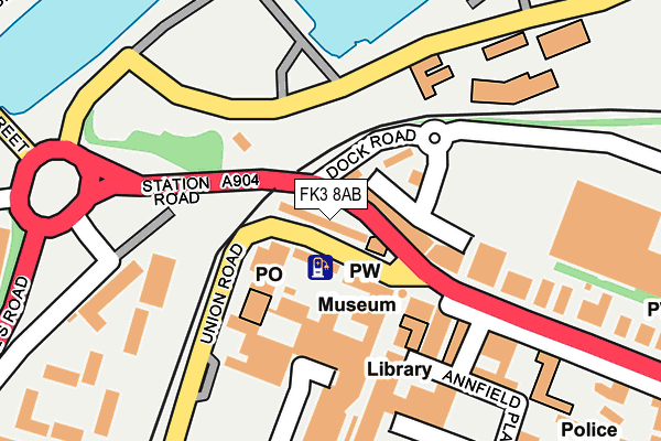 FK3 8AB map - OS OpenMap – Local (Ordnance Survey) FK3 8AB map - OS OpenMap – Local (Ordnance Survey)