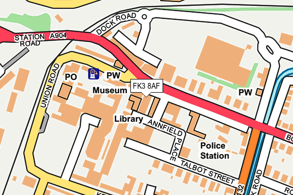 FK3 8AF map - OS OpenMap – Local (Ordnance Survey) FK3 8AF map - OS OpenMap – Local (Ordnance Survey)