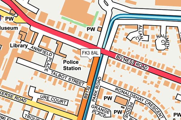 FK3 8AL map - OS OpenMap – Local (Ordnance Survey) FK3 8AL map - OS OpenMap – Local (Ordnance Survey)