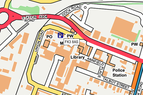FK3 8AS map - OS OpenMap – Local (Ordnance Survey) FK3 8AS map - OS OpenMap – Local (Ordnance Survey)