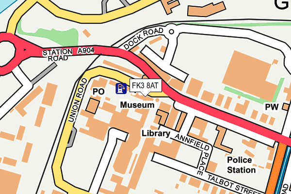 FK3 8AT map - OS OpenMap – Local (Ordnance Survey) FK3 8AT map - OS OpenMap – Local (Ordnance Survey)