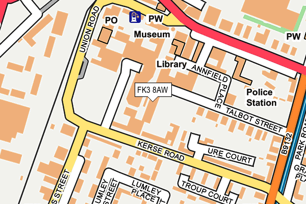 FK3 8AW map - OS OpenMap – Local (Ordnance Survey) FK3 8AW map - OS OpenMap – Local (Ordnance Survey)