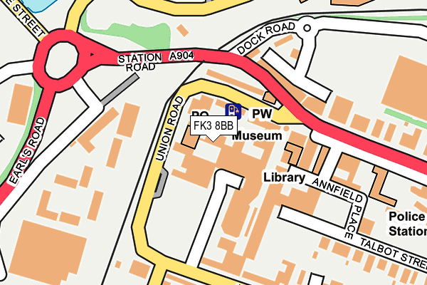 FK3 8BB map - OS OpenMap – Local (Ordnance Survey) FK3 8BB map - OS OpenMap – Local (Ordnance Survey)