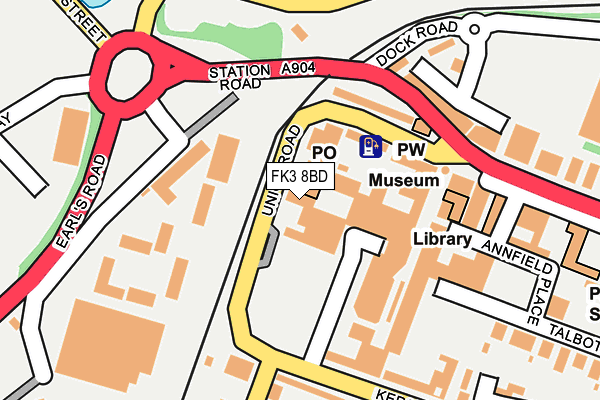 FK3 8BD map - OS OpenMap – Local (Ordnance Survey) FK3 8BD map - OS OpenMap – Local (Ordnance Survey)