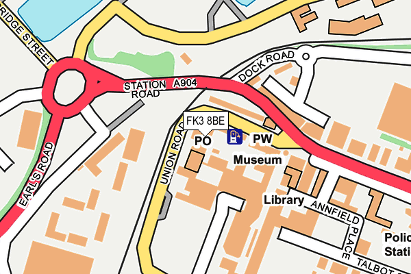 FK3 8BE map - OS OpenMap – Local (Ordnance Survey) FK3 8BE map - OS OpenMap – Local (Ordnance Survey)