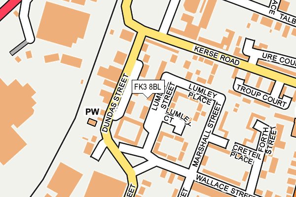 FK3 8BL map - OS OpenMap – Local (Ordnance Survey) FK3 8BL map - OS OpenMap – Local (Ordnance Survey)