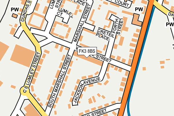 FK3 8BS map - OS OpenMap – Local (Ordnance Survey) FK3 8BS map - OS OpenMap – Local (Ordnance Survey)