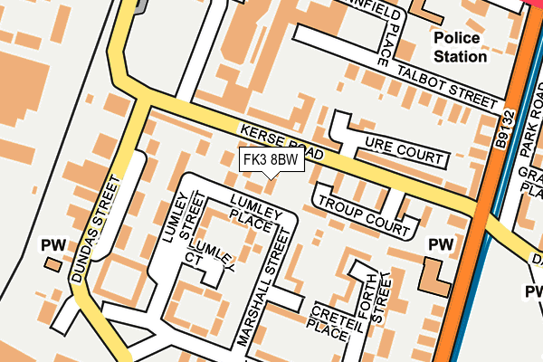 FK3 8BW map - OS OpenMap – Local (Ordnance Survey) FK3 8BW map - OS OpenMap – Local (Ordnance Survey)