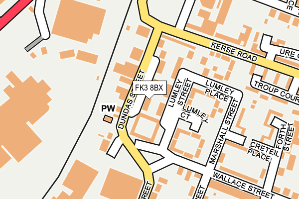 FK3 8BX map - OS OpenMap – Local (Ordnance Survey) FK3 8BX map - OS OpenMap – Local (Ordnance Survey)