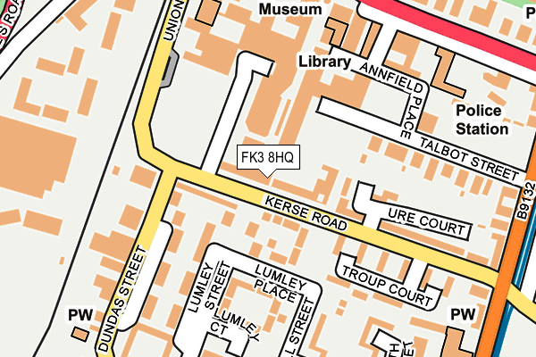 FK3 8HQ map - OS OpenMap – Local (Ordnance Survey) FK3 8HQ map - OS OpenMap – Local (Ordnance Survey)