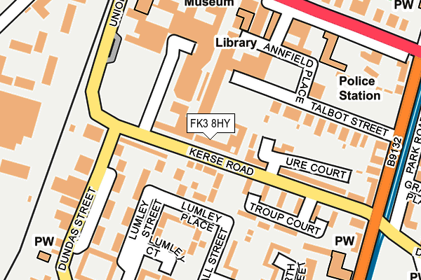 FK3 8HY map - OS OpenMap – Local (Ordnance Survey)