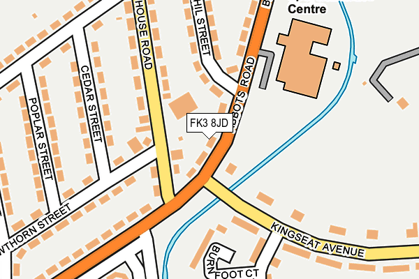 FK3 8JD map - OS OpenMap – Local (Ordnance Survey) FK3 8JD map - OS OpenMap – Local (Ordnance Survey)