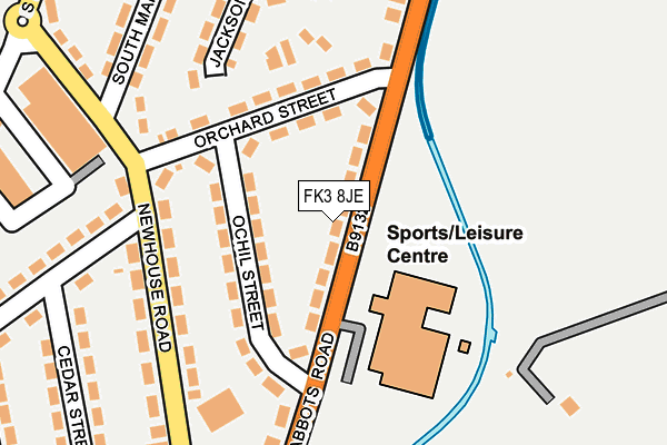 FK3 8JE map - OS OpenMap – Local (Ordnance Survey) FK3 8JE map - OS OpenMap – Local (Ordnance Survey)