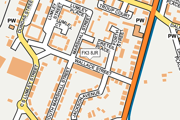 FK3 8JR map - OS OpenMap – Local (Ordnance Survey) FK3 8JR map - OS OpenMap – Local (Ordnance Survey)