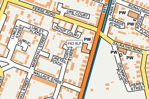 FK3 8LF map - OS OpenMap – Local (Ordnance Survey) FK3 8LF map - OS OpenMap – Local (Ordnance Survey)