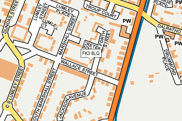 FK3 8LQ map - OS OpenMap – Local (Ordnance Survey) FK3 8LQ map - OS OpenMap – Local (Ordnance Survey)