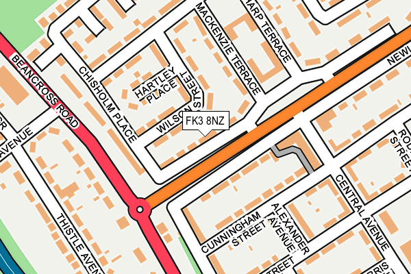 FK3 8NZ map - OS OpenMap – Local (Ordnance Survey) FK3 8NZ map - OS OpenMap – Local (Ordnance Survey)