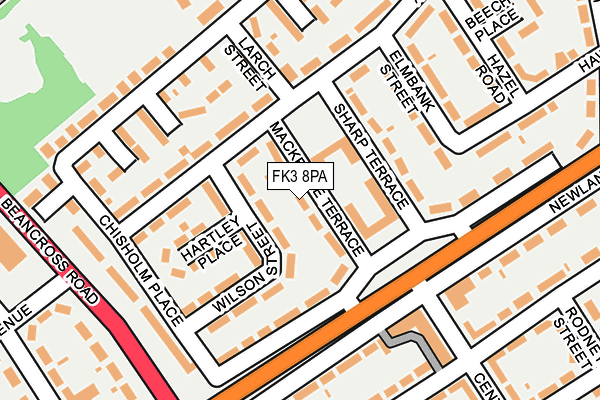 FK3 8PA map - OS OpenMap – Local (Ordnance Survey) FK3 8PA map - OS OpenMap – Local (Ordnance Survey)