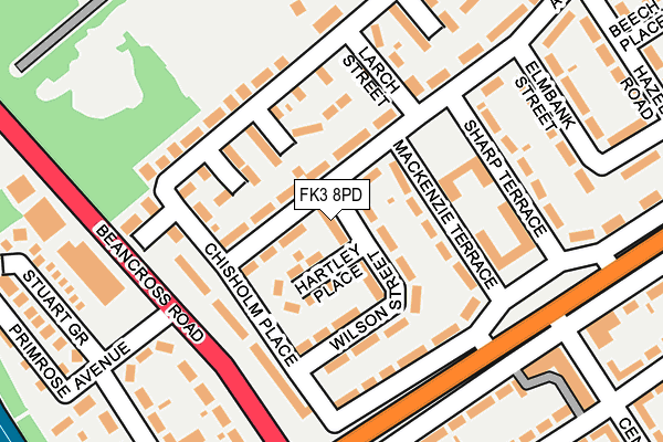 FK3 8PD map - OS OpenMap – Local (Ordnance Survey) FK3 8PD map - OS OpenMap – Local (Ordnance Survey)