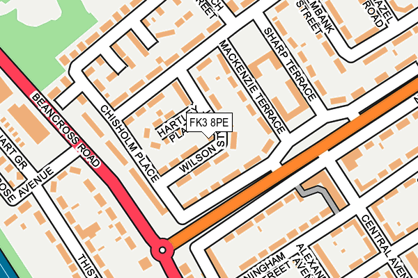 FK3 8PE map - OS OpenMap – Local (Ordnance Survey) FK3 8PE map - OS OpenMap – Local (Ordnance Survey)